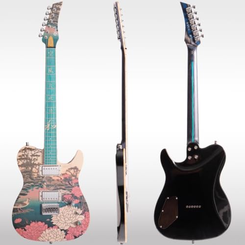Lindo Koya V2 Electric Guitar with Premium Hard Case, Dual Alnico Humbuckers, Carbon-Reinforced Composite Neck, Stainless Steel Frets and Japanese Art Top