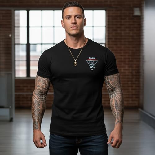 Savage Tacticians Men’s Tactical Graphic Tee – Military-Inspired Cotton Blend T-Shirt, Casual & Outdoor Wear2