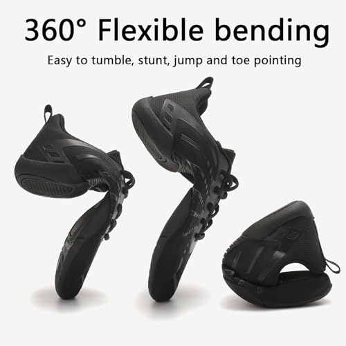 Image of White Cheer Shoes Women Girls Black Mesh Breathable Dance Sneakers | Cheerleading Athletic Sneakers Cheerleader Gymnastic Competition School Sports Flexible Footwear