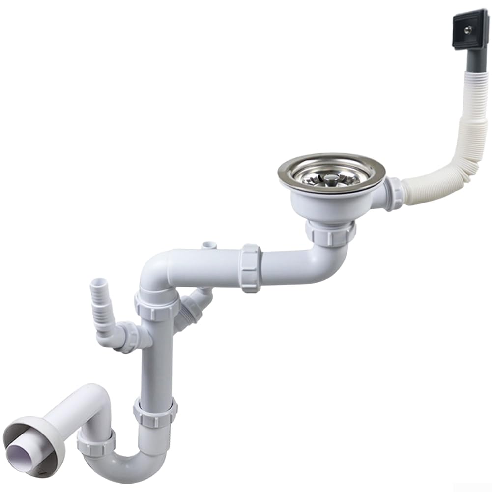 Siphon d'eau profond en U pour kit de drainage cuisine évier unique