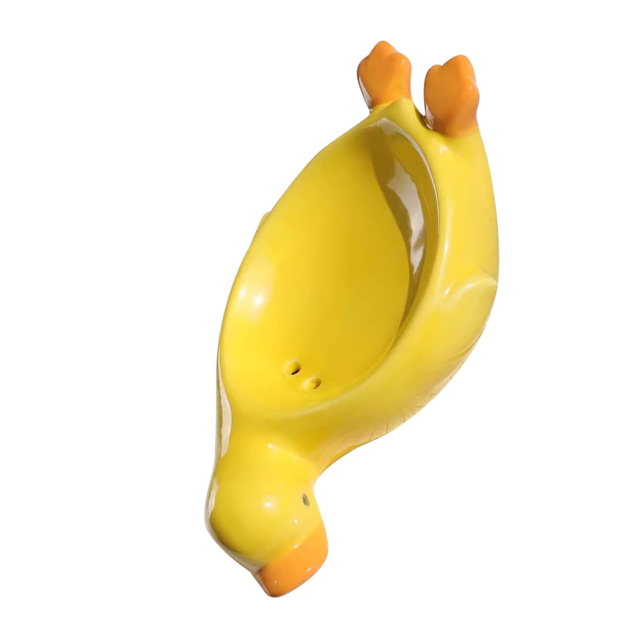SOLUSTRE 3Er-Packung Seifenschale abtropfen Lassen Tierseifenhalter süßer Seifenhalter Mini Entenseifenhalter kleine Seifenschale Badezimmer Keramik Yellow