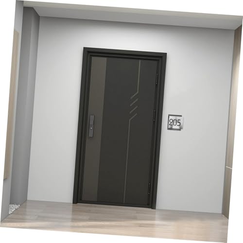 Plaque de numéro de maison moderne en acier inoxydable épuré - 7
