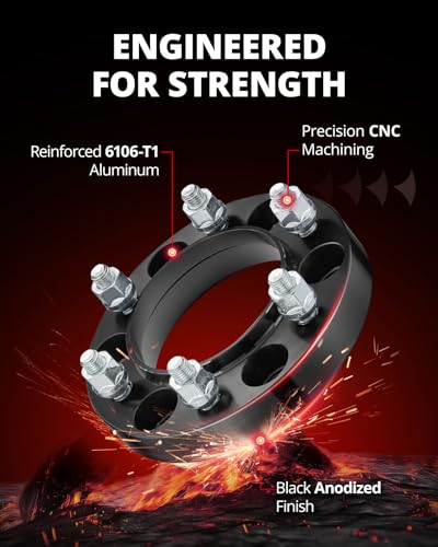 Image of EVIL ENERGY 6x5.5 Wheel Spacers 1 inch, 106 mm Bore Hubcentric M12x1.5 Studs