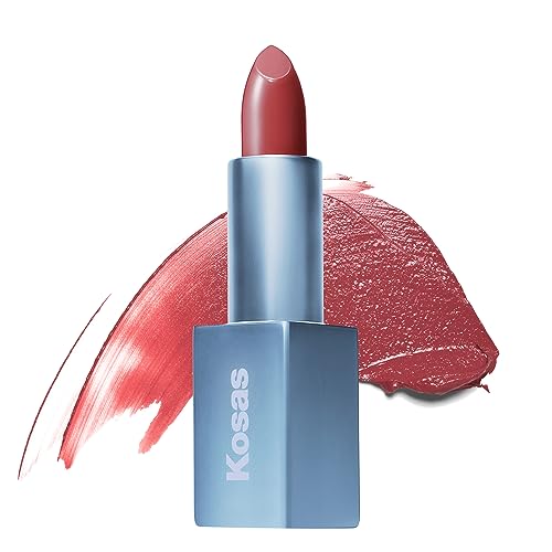 Kosas Weightless Lip Color Nourishing Satin Lipstick - High Impact Lip Color with Clean Formula - Daydream