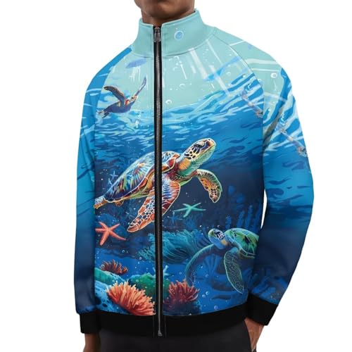 Image of Men's Lightweight Jackets Casual Full Zip Fleece Jacket Men Coats Fashion Long Sleeve Sweatshirt