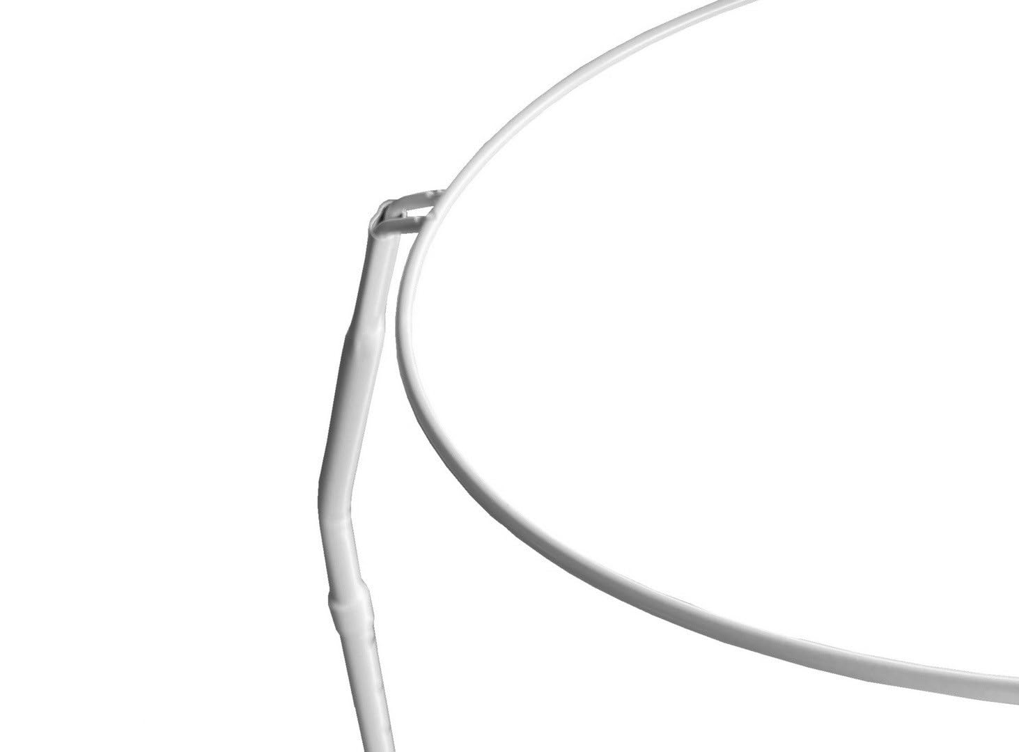Générique Stefano Fashion - Flèche de lit bébé - Hauteur réglabe - 150 cm à 185 cm - Base carrée - Blanc - Taille Universelle pour Voile Rond