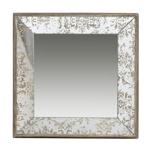T2 CONCEPT 15” x 15” Antique Silver Square Mirror with