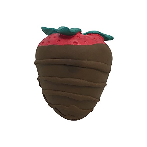 fouFIT 85644 Dessert Chew Latex Toy for Dogs, Strawberry, 4'
