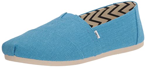Image of TOMS Women's Alpargata Heritage Canvas Espadrille Loafer Flat, Island Blue, 7.5
