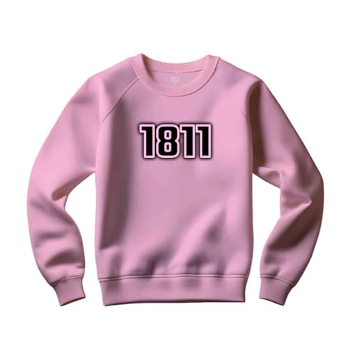 Sweatshirt 1811 unisexe rose clair en coton pour un style decontracte au quotidien