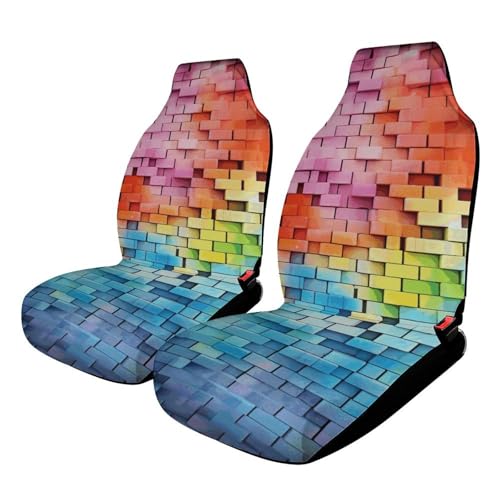 Housse de siège voiture avec bande élastique au design imprimé mural chic
