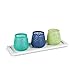 Gerson The Company Display Set of 3 Votive Cups on Wooden White