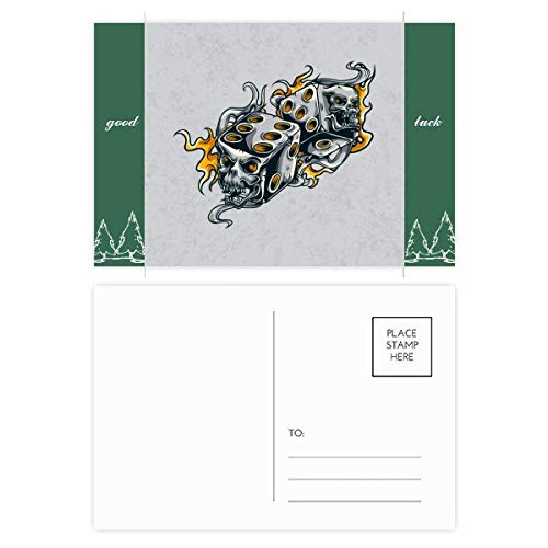 Cartes postales skull dice de 20 pièces pour correspondance