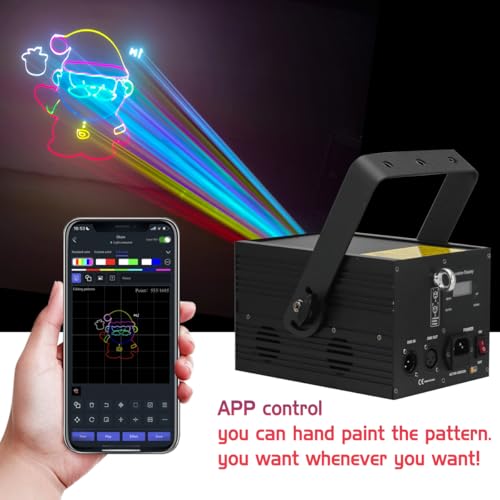 Image of 3W RGB Full Color Stage Lights DJ Disco 3D Animation Stage Beam Lights with APP /DMX for Party Wedding Birthday Stage Event Lighting Show