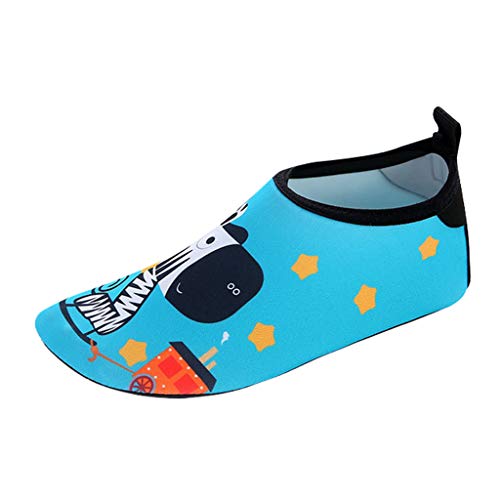Lingery Kids Swim Water Shoes Barefoot Aqua Socks Shoes for Beach Pool Surfing Yoga (7.5-8Years, Sky Blue)