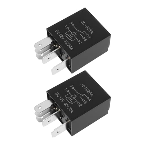 YINETTECH 2 Unidades Relé de Limpiaparabrisas de 5 Pines 12 V CC 30/20 A 61366980177 Compatible con BMW 1 3 5 X1 X3 X4 X5 X6 Y Z4