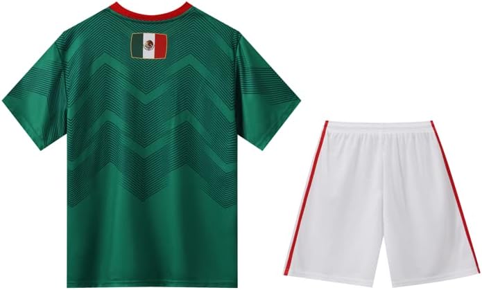 Miniatura 6 de Dizi México Green Futbol Sports - Juego de camiseta de fútbol americano para niños y jóvenes