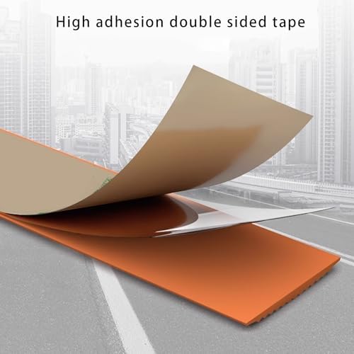 High Adhesion Self-Adhesive Stair Nosing, Serrated PVC Edge Trim for Enhanced Friction Resistance, Protects Slopes & Steps - Brown, 4cm