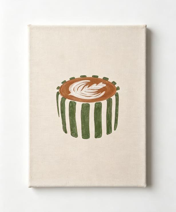 Póster de lienzo First Coffee abstracto, lámina decorativa de 30x40cm sin marco para pared