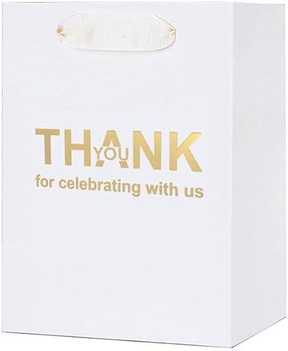 Oliyoupak Bolsas de regalo de agradecimiento de boda para invitados de hotel, bolsas de agradecimiento por celebrar con nosotros, bolsas pequeñas a