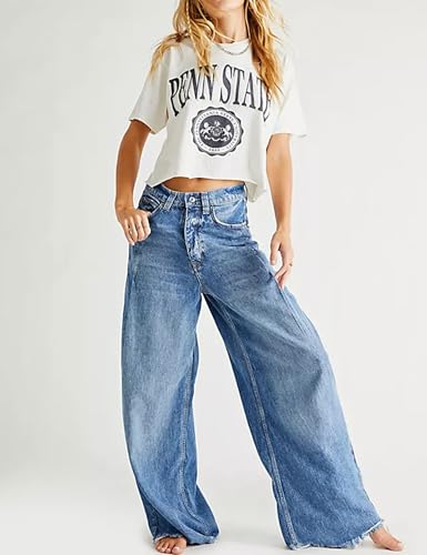 Baggy Jeans Wide Leg Denim Pants Vintage Jeans Women's Y2K Street Fashion Boyfriend Straight Denim Pants4