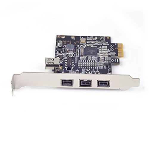 PCIE Combo 3X 1394b + 1x 1394a Firewire Ports PCI-Express Controller Card, 1394 Card TI Chipset XI02213, Windows 8/7 / Mac OS