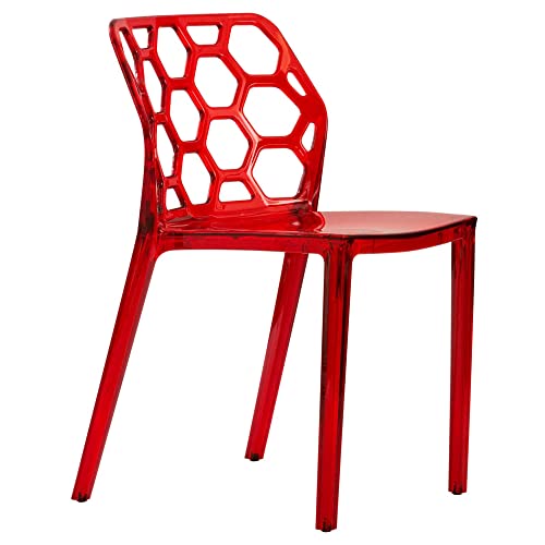 LeisureMod Honeycomb Cutout Chair