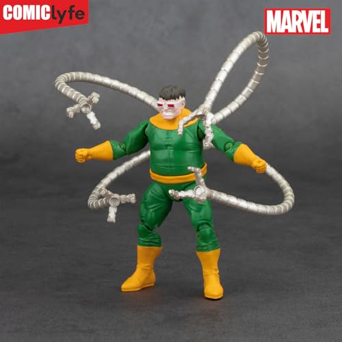 Image of Marvel Dr. Octopus 4-Inch Spiderman Universe Supervillain Action Figure Toy | Marvel Spider-Verse Collectible Figurine by Comiclyfe | Articulated ABS + PV Material | Super Heroes Toy for Boys