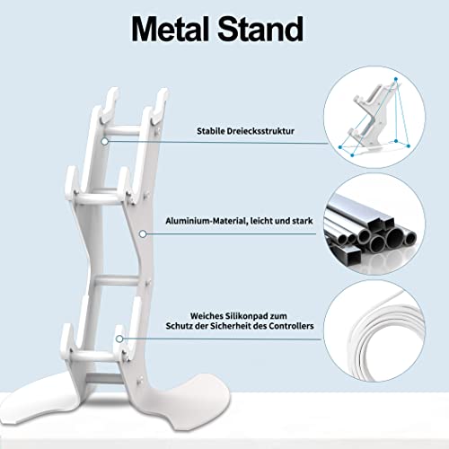 Controller Holder Stand, Universal Metal Material Game Controller Headset Stand Controller Accessories for Gamepad of PS5 / Xbox / PS4 / Switch (White - Image 5