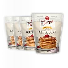 Bobs Red Mill Whole Grain Buttermilk Pancake & Waffle Mix - 24 Ounce Pack of 4 - Whole Grain, Organic, Kosher, Good Source of Fiber