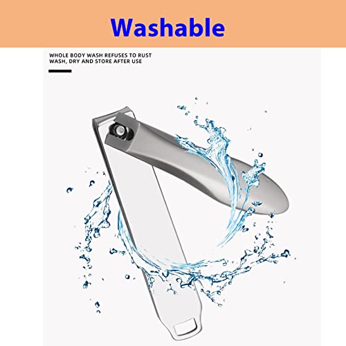 Wotermly Fingernail Clippers For Man And Women, Extra Large Toenail Clippers Cutter With Nail File For Thick Nails, Sharp And Heavy Duty Fingernail Clippers With Case For Adults And Seniors Gifts #TOP3