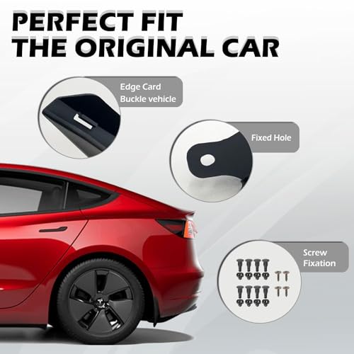 Image of Vacallity Mud Flaps for Tesla Model 3 Mud Flaps 2023 4pcs No Drill Rubber Car Mud Guard for Wheel&Tires&Splash Guards for Tesla Model 3 Accessories 2018-2023
