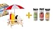 Produktbild Gewürzhalter Gewürzregal Salz Pfeffer Streuer Ketchup Flasche Picknicktisch +3 er Set, Gewürzstreuer 3 verschiedene Geschmacksrichtungen