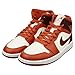 NIKE Air Jordan 1 Mid Women's Shoes (BQ6472-200, Dusty Peach/SAIL/White/Night Maroon) Size 9