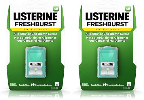 Listerine Freshburst Pocketpaks Fresh Breath Strips, Mint Breath ...
