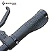 SAPLIZE Bike Handlebar Grips, Ergonomic Design, PR02 (Black, Black Rings)