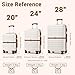 Kono Suitcase Sets of 3 Piece Lightweight ABS + PC Hard Shell Trolley Case 20" 24" 28" Travel Luggage with 3 Digit Combination Lock Spinner Wheels (Cream/Brown)