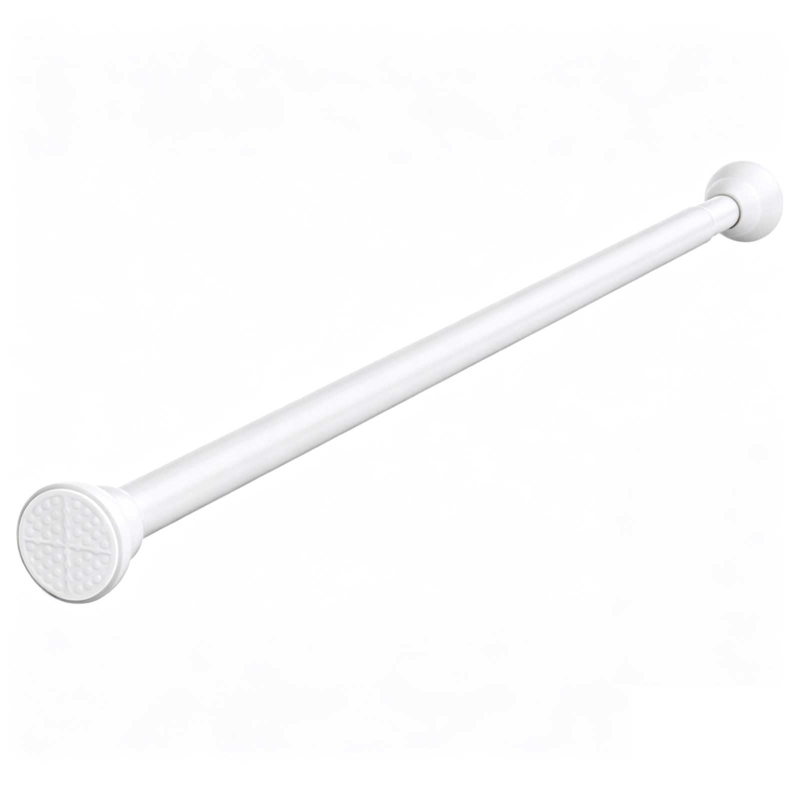 Spring Tension Curtain Rod No Drilling, Stainless Steel Adjustable Shower Curtain Rods for Home, Bathroom, Closet, 10-79 In, No Rust(White,88-130cm/35-51in)