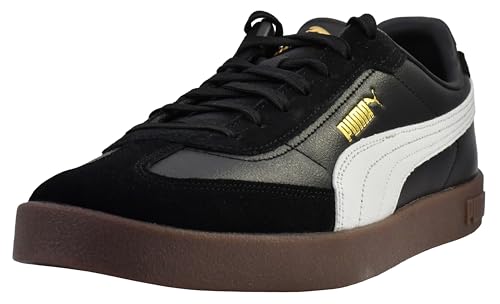 Puma Men's Club II Era, Puma Black-Puma White-Puma Gold, 9