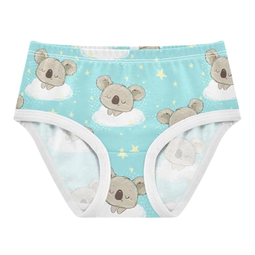 Wusikd Koala Girls Underwear Cotton Clouds Star Girls Briefs Soft Toddler Underwear 4T Multi
