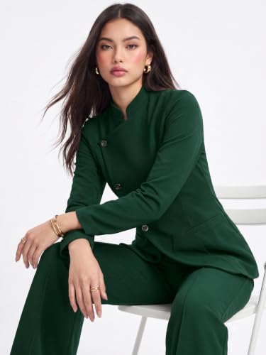 Image of Selvia Women's Full Sleeve Blazer Top with Trouser Co-Ord Set, Co ord Set for Women Stylish