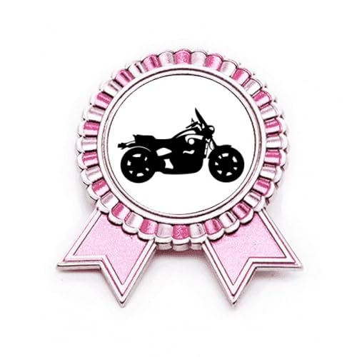 Broche mécanique moto rose en métal de taille M aux finitions soignées