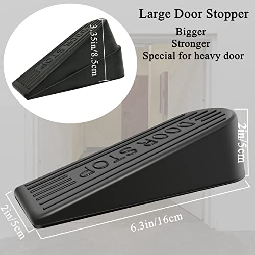 Amffye Door Stoppers 2Pack Door Stoppers Wedge Heavy Duty Door Stoppers For Bottom Of Door Rubber Strong Doorstop Height Up To 2 Inches #TOP1