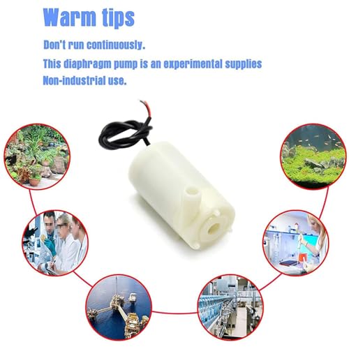 Image of SP Electron DC 3-6V Single Nozzle Submersible Pump Mini Water Pump & 2 Pcs 9V Battery with Connector, Switch & Pipe for Science Experiment Educational Kit