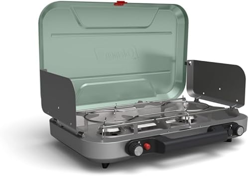 Coleman Cascade Camping Stove Collection  Portable Cooktops with up to 28,000 BTUs & Matchless Lighting, 123-Burner Options, Great for Outdoor