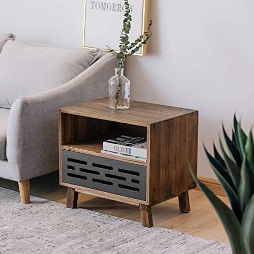 Table d'appoint en bois massif durable pour salon moderne
