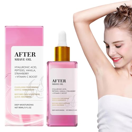 After Shave Oil - Soft Serve After Shave Oil, 2025 Nuevo Strawberry Vanilla After Shave Oil, Vainilla De Fresa Después De Un Aceite De Afeitar Mujeres Para Piel Lisa, Strawberry & Vanilla Scent, 90ml