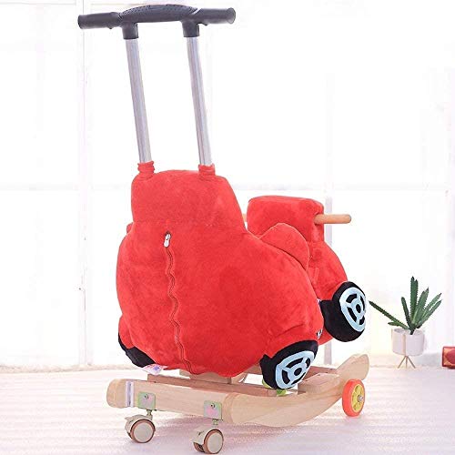 Rocking Horse Hölzerner Schaukeltier Mit Rad & Putter & Sicherheitsgurt, Wippstuhl Innen Im Freien – Bild 6