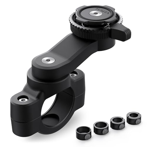 TUSITA Motorcycle Phone Mount Compatible with Quad Lock Smart Phone Case, Black, Fits 22.2mm to 32mm handlebars