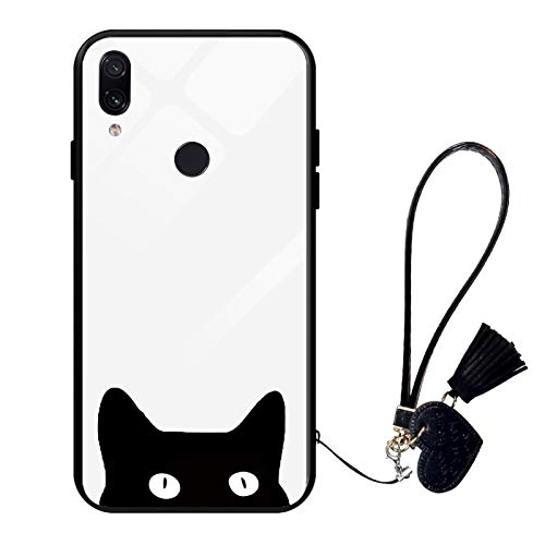 Oihxse Moda Case Compatible para Redmi Note 7/Note 7 Pro Funda Vidrio Templado...